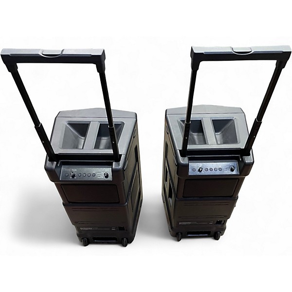 Used AlphaTheta WAVE 8  BATTERY POWERED PA SPEAKER PAIR Powered Speaker