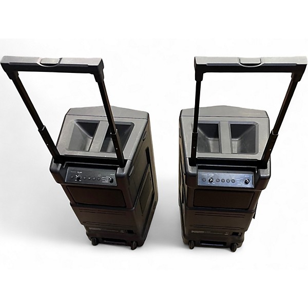 Used AlphaTheta WAVE 8  BATTERY POWERED PA SPEAKER PAIR Powered Speaker