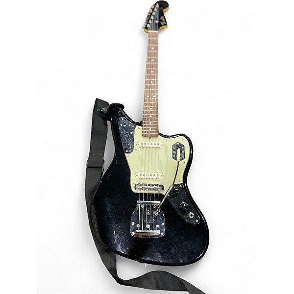 Used Fender 2021 Collection Made in Japan Traditional '60s Jaguar Black and White Solid Body Electric Guitar