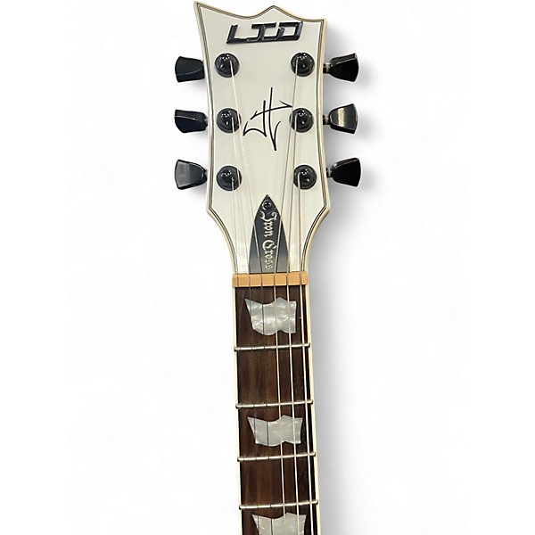 Used ESP LTD James Hetfield Signature Iron Cross Left SNOW WHITE Electric Guitar