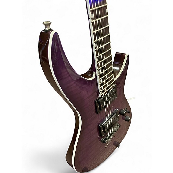 Used ESP LTD H3-1000 See Thru Purple Sunburst Solid Body Electric Guitar