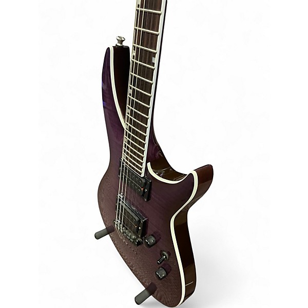 Used ESP LTD H3-1000 See Thru Purple Sunburst Solid Body Electric Guitar