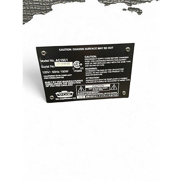 Used VOX AC15C1 Custom AC15 1x12 Tube Guitar Combo Amp