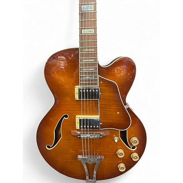 Used Ibanez AF85-VLS-12-01 Trans Amber Hollow Body Electric Guitar