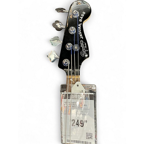 Used Squier Vintage Modified Jaguar Bass RED Electric Bass Guitar