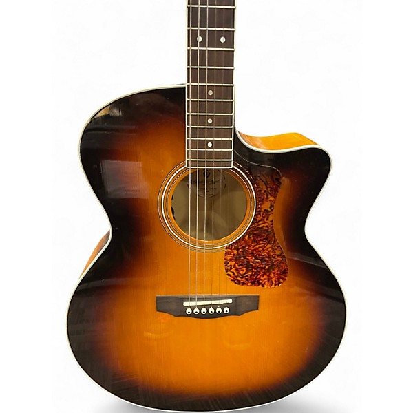 Used Guild F250CE DELUXE 2 Color Sunburst Acoustic Electric Guitar