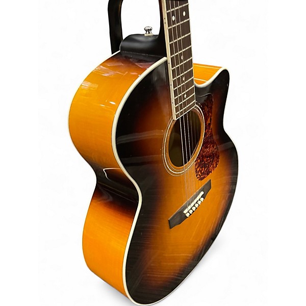 Used Guild F250CE DELUXE 2 Color Sunburst Acoustic Electric Guitar