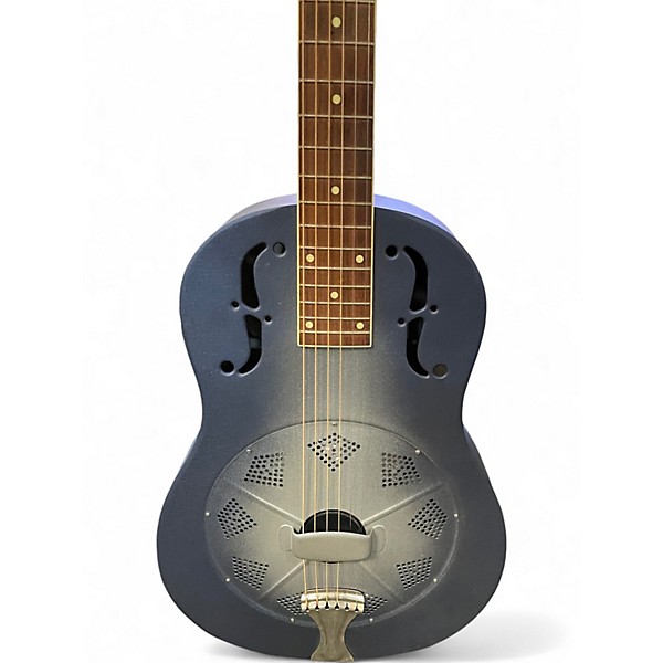 Used National Delphi  Blue Burst Resonator Guitar