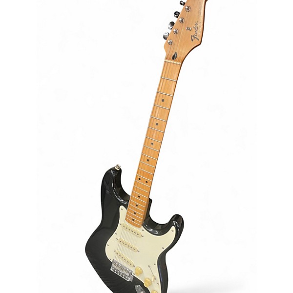 Used 1995 Fender Squier Series Stratocaster Black Solid Body Electric Guitar