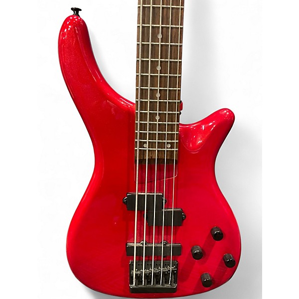 Used Rogue LX205B Candy Apple Red Electric Bass Guitar