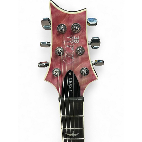 Used PRS SE CUSTOM 24 QUILTED CARVED TOP VIOLET Solid Body Electric Guitar
