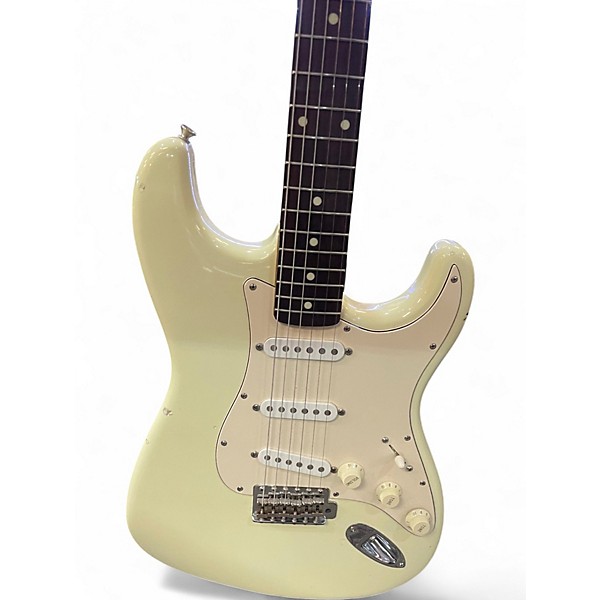 Vintage 1980s Fender 1980s Stratocaster White Solid Body Electric Guitar