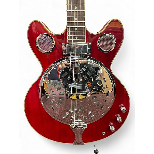 Used Cozart Resonator Cherry Hollow Body Electric Guitar