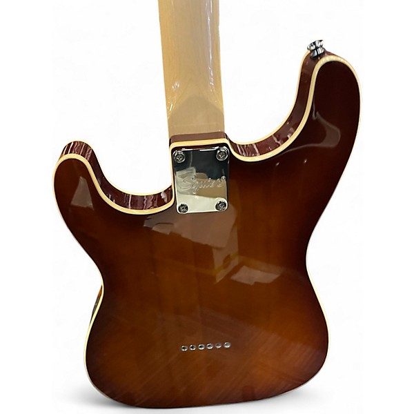 Used Squier paranormal custom nashville stratocaster chocolate 2 tone burst Solid Body Electric Guitar