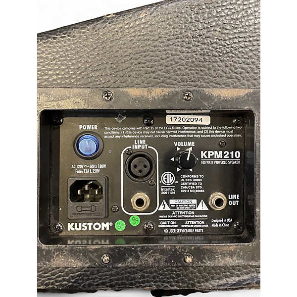 Used Kustom KPM210 Powered Monitor