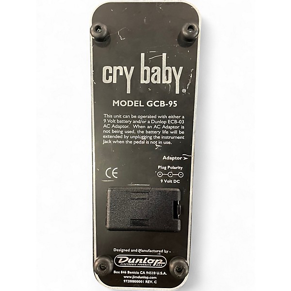 Used Dunlop GCB95 Original Crybaby Wah Effect Pedal