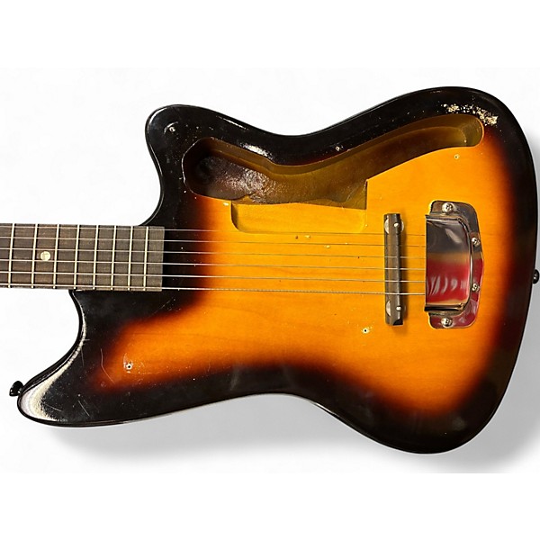 Vintage 1965 Harmony BOBCAT 2 COLOR SUNBURST Solid Body Electric Guitar