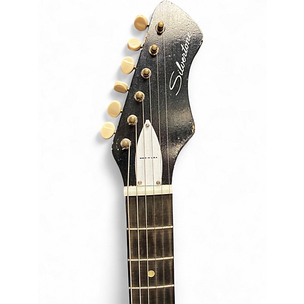 Vintage 1965 Silvertone 1476 BLACK Solid Body Electric Guitar