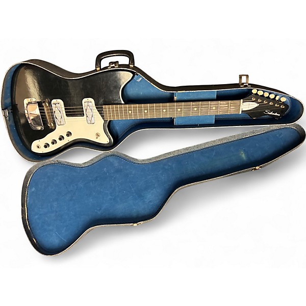 Vintage 1965 Silvertone 1476 BLACK Solid Body Electric Guitar