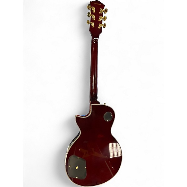 Used Firefly FFSP Elite LP Custom Style Flames Inlay White Solid Body Electric Guitar