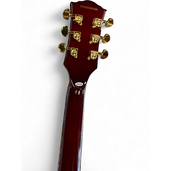 Used Firefly FFSP Elite LP Custom Style Flames Inlay White Solid Body Electric Guitar