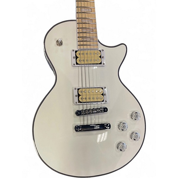 Used Firefly FFSPS Elite LP Custom Style Maple Fretboard White Solid Body Electric Guitar