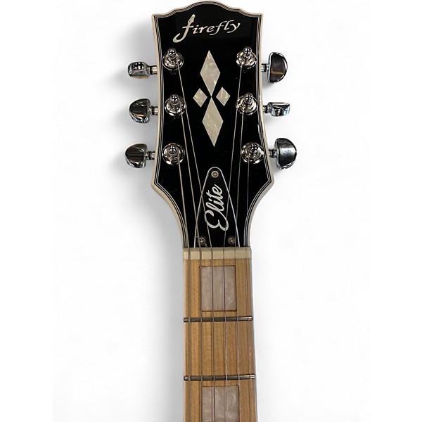 Used Firefly FFSPS Elite LP Custom Style Maple Fretboard White Solid Body Electric Guitar