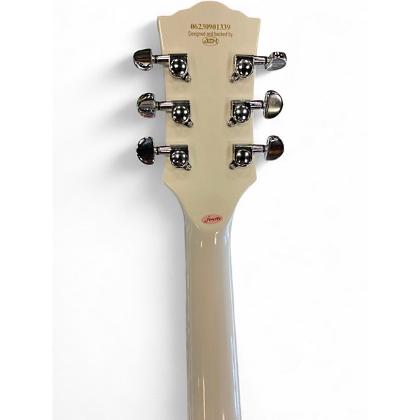 Used Firefly FFSPS Elite LP Custom Style Maple Fretboard White Solid Body Electric Guitar