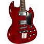Used Firefly FFLG Classic SG Style Lightning Bolt Fretboard Cherry Solid Body Electric Guitar