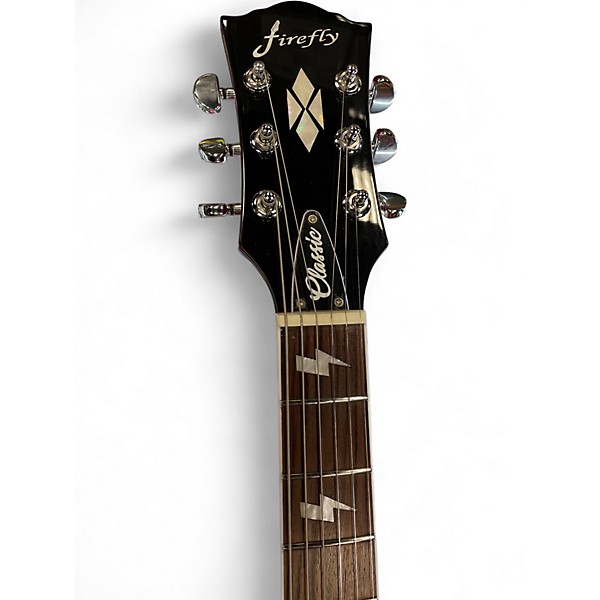 Used Firefly FFLG Classic SG Style Lightning Bolt Fretboard Cherry Solid Body Electric Guitar