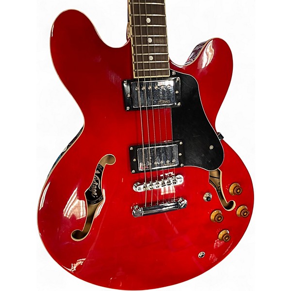 Used Vintage VSA500CR Cherry Hollow Body Electric Guitar