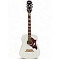Used Epiphone Dove Pro White Acoustic Electric Guitar thumbnail