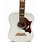 Used Epiphone Dove Pro White Acoustic Electric Guitar