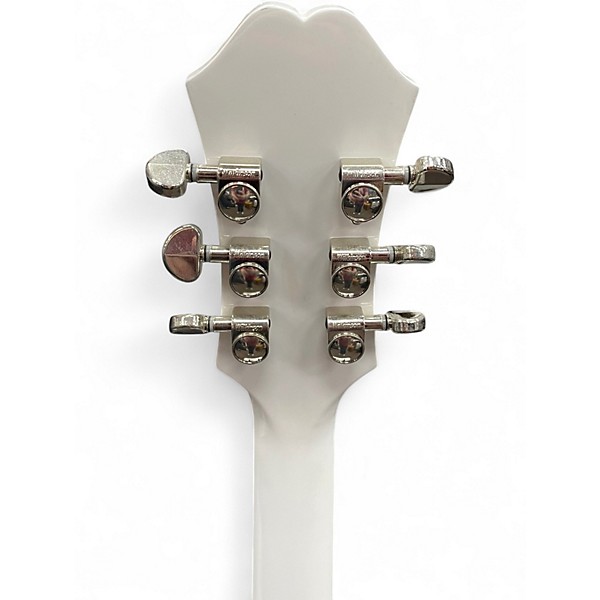 Used Epiphone Dove Pro White Acoustic Electric Guitar