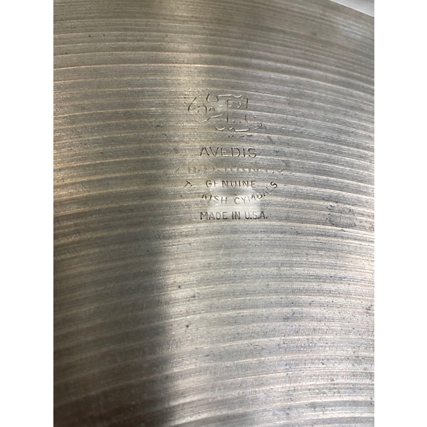 Vintage 1960s Zildjian 20in Medium Thin Crash Cymbal