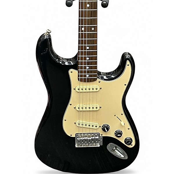Used Squier Stratocaster Black Solid Body Electric Guitar
