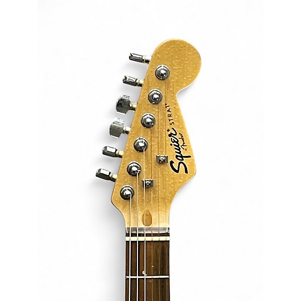 Used Squier Stratocaster Black Solid Body Electric Guitar