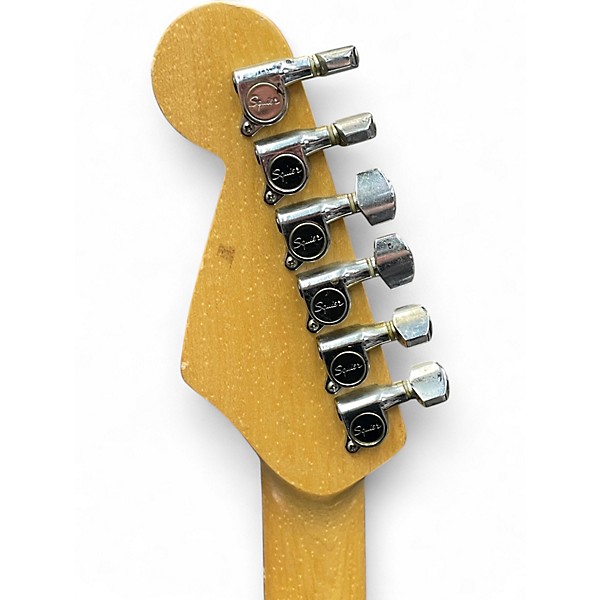 Used Squier Stratocaster Black Solid Body Electric Guitar