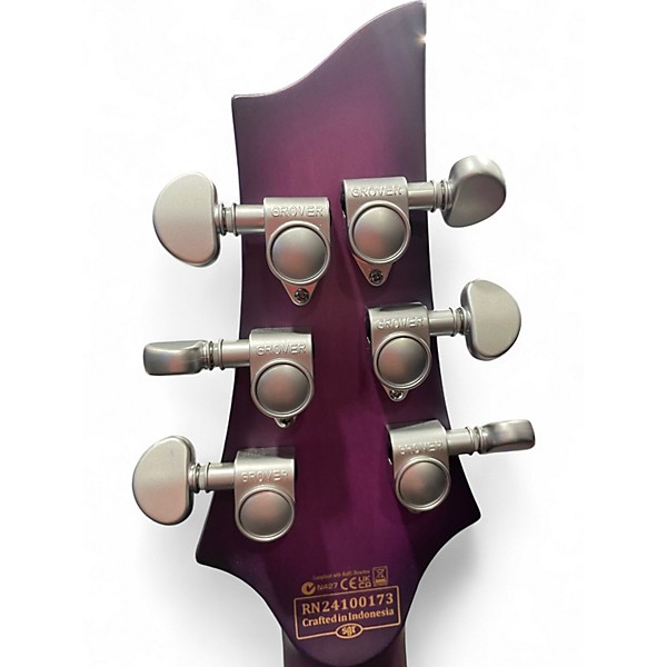 Used Schecter Guitar Research C1 Platinum PURPLE BURST Solid Body Electric Guitar