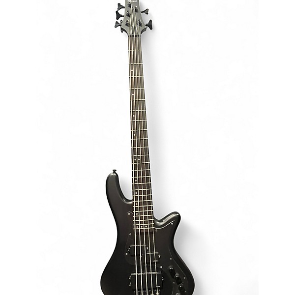 Used Schecter Guitar Research STILETTO STEALTH-5 Black Electric Bass Guitar