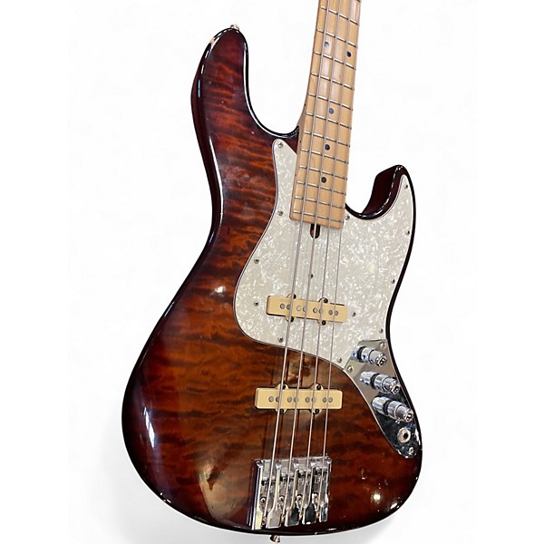 Used Bacchus Jazz brown burst Electric Bass Guitar