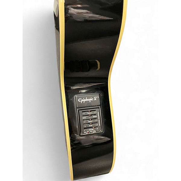 Used 2020s Epiphone PR5E Black Acoustic Electric Guitar