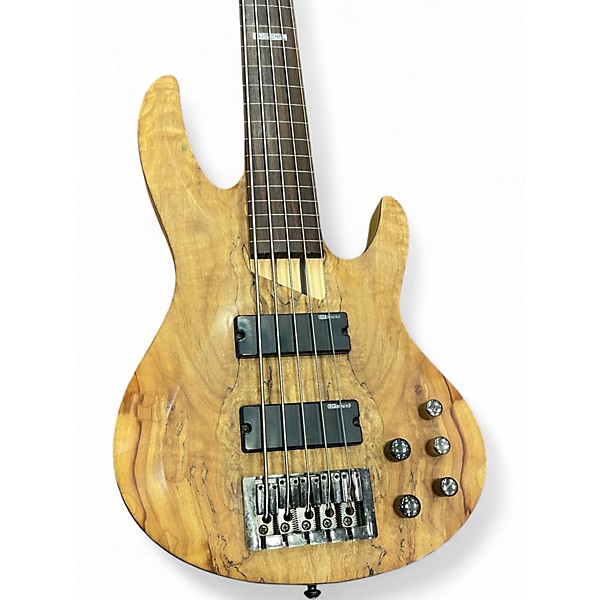 Used ESP B205 Fretless 5 String Natural Electric Bass Guitar