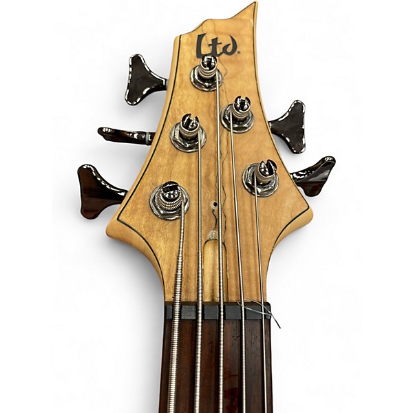Used ESP B205 Fretless 5 String Natural Electric Bass Guitar