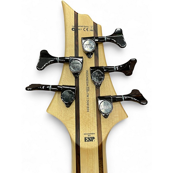 Used ESP B205 Fretless 5 String Natural Electric Bass Guitar