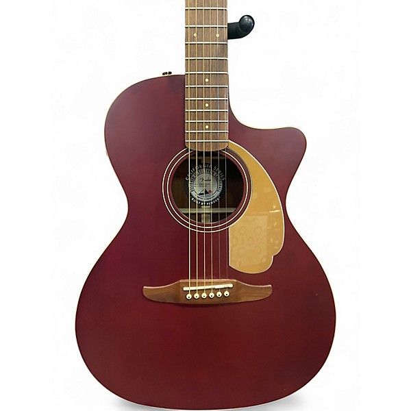 Used Fender Newporter Player Midnight Wine Acoustic Electric Guitar