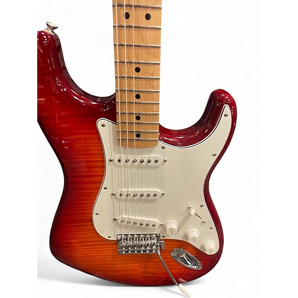 Used Fender Standard Stratocaster Plus aged cherry burst Solid Body Electric Guitar