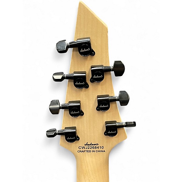 Used Jackson JS22-7 Dinky 7 String Black Solid Body Electric Guitar