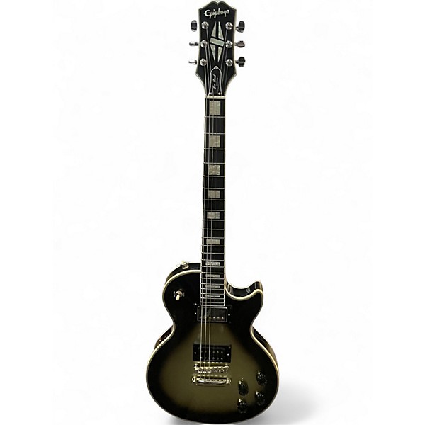 Used 2022 Epiphone Adam Jones Les Paul Custom Silver Burst Solid Body Electric Guitar