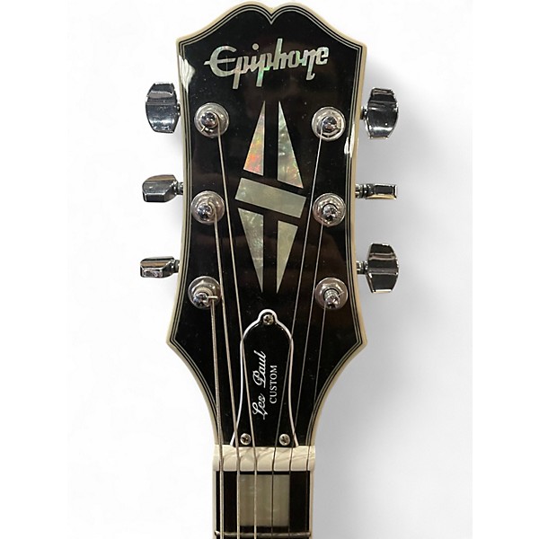 Used 2022 Epiphone Adam Jones Les Paul Custom Silver Burst Solid Body Electric Guitar